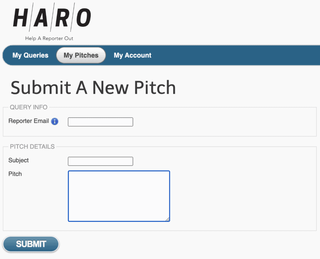 HARO's pitching format